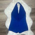 Sexy Open Back Halter Blue Romper Sz S/M Photo 4