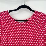 Leota Women's Pink Polka Dot 3/4 Sleeves Striped Hem Shift Dress Size Small Photo 9