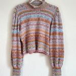Cecelia Prado Anthropologie Knit Pastel Striped Balloon Sleeve Sweater Photo 8
