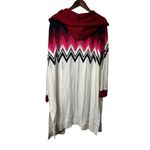Ashley Stewart  Women 22/24  Multicolor Zig Zag Open White Cardigan Lagenlook Photo 2