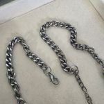 Boutique Oxidized Silver Statement Necklace with Smokey Grey Crystal Stones Photo 5