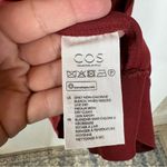 COS  Long Sleeve Solid Maroon Shift Dress Size 6 Photo 3