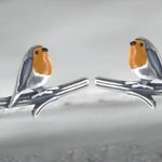 Vintage Silver Bird on a Branch Earrings Photo 1