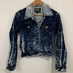 THRILL Bleached Tie Dye Cropped Denim Jackets Juniors Size S Photo 1