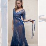 Free People  rare teal sequin maxi dress NWT Photo 2