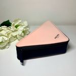 Prada  Beauty Pink Triangle Cosmetic Case 9"x7"x7" New Photo 1