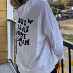 Amazon White Graphic Hoodie Photo 4