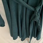 Altar'd State Altar’d State: Teal long sleeve, zip back, super soft romper with belt- size M Photo 5