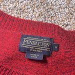 Pendleton  100% lambs wool red and black tunic sweater. Size small Photo 3