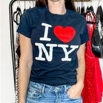 None Y2K I Love New York 100% Cotton Black T Shirt Size Small Photo 0