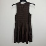 Madewell  The Melody Smocked Mini Dress Cotton Roasted Chicory Brown Medium NWT Photo 11