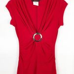 Vintage Mariposa Dress Womens S Y2K Midi Stretch Party Cocktail Wedding Guest Red Photo 2