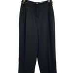 VTG 80’s Trouser Pants With Gold Embellished Buckle Detail Black Size 2 Photo 0