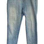 MOSSIMO Women’s Power Stretch Curvy Skinny Distressed Jeans Size 14 Short Blue Photo 0