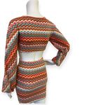 SheIn Chiquease Chevron Print Ring Linked Cut Out Bodycon Dress Photo 5