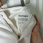 Mother Cotton White High Rise Bermuda Frayed The Undercover Knee Fray Shorts 27 Photo 6