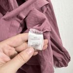 Oddi  Women’s Long Sleeve Cranberry Ruffles Baby Doll Blouse Embroidered Top Sz L Photo 5