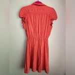 Maeve  Anthropologie Carlotta Coral White Nautical Ruched Sleeve Shirtdress XS Photo 2