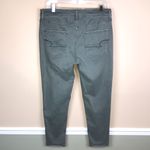 American Eagle  Women’s Super Stretch Olive Green Straight Leg Denim Jeans Photo 9