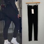 ZARA New Women Black Sexy Fitted See-through Leggings with Elastic Band Size M Photo 3