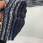 Loft Size M Tweed Knit Jacket Blue Moto Asymmetric Full Zip Long Sleeve Boucle Size M Photo 7