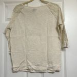 Aerie  off white light sweater with lace shoulders Photo 1