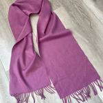 Cashmere Wool Scarf portolano rectangular knit womens Purple classic winter Photo 0
