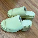 Jeanasis Boutique Neon Yellow Chunky Heels Photo 0