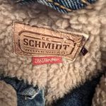 C.E. Schmidt Workwear Jacket womens large Blue Denim Insulated Coat Photo 3