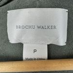 Brochu Walker  Open Front Long Line Green Linen Blend Cardigan‎ Sz S Photo 1
