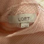 Loft  Mock Neck Light Pink Knitted Sweater Shoulder Buttons EUC Sz M Pullover Photo 3