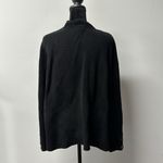 Talbots Women Petite Swing Jacket Cardigan Button Silk Blend Black hidden button Photo 6