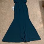 Dress the Population  Gracelyn Blouson Jersey Maxi Gown Thigh High Slit Pine S Photo 7