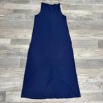 Reformation navy blue ribbed turtle neck mini dress knit stretch size XS O47 Photo 8