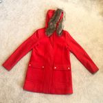 J.Crew Red Chateau Parka With Faux Fur Hood Womens Size 0 Winter Coat Jacket Photo 12