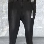 Falls Creek New High Rise Skinny Stretch Black Charcoal Slimming Women's Size 24 Photo 0