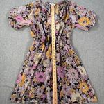 Steve Madden Flounce That Floral Dress Size Small Short Sleeve Tassel V-Neck Photo 4