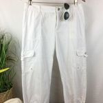 CHAPS Ralph Lauren White Cotton Capri Cargo Pants 10 Photo 0