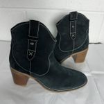 Hush Puppies  Black‎ Suede Leather HANNAH Western Heeled Boots Size 8 Photo 0