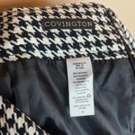 Covington  12 Houndstooth Black and White Midi Pencil Skirt Photo 4