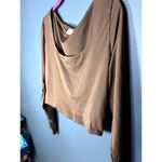 Cotton On Crop Long Sleeve Women Size XL Super Soft Material Cozy Brown Neutral Photo 2