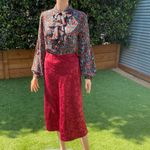 Free People UO  Floral Ruffle Button Front Blouse Photo 5