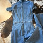 Free People  We The Free Jayde Flare Denim Jumpsuit Light Blue Wash Size XS Photo 11