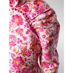 💕ROTATE💕 Number 1 Floral Puff Sleeve Mini Dress ~ Raspberry Rose Combo White Size XS Photo 11