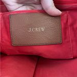 J.Crew ‎ ALL DAY LEATHER TOTE BAG PURSE ROASTED CHESTNUT VTG Photo 9