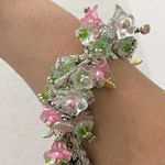 Hummingbird Handmade Spring Themed Flowers Chunky Beaded Fun Bracelet Photo 1