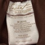 secret treasures Vintage  Brown Satin Embroidered Sleepwear Pants Size (M-8/10) Photo 4