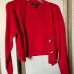 Forever 21  Red Cardigan Sweater Vibrant Knit. Small Photo 0