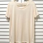 Fabletics NWT Peach Short Sleeve T-Shirt Size Medium 100% Cotton Jersey Tee Photo 2