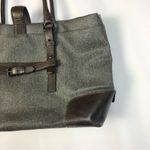 Tumi Villa Viverone Gray & Brown Leather Trimmed Business Tote Photo 6